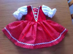 Red And White Dress For Reborn
