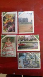 Set Of 5 Unused Vintage Cards And Envelopes Includes Postage