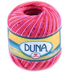 Avanti Duna Crochet Thread 590 Tex mercerized 100% Cotton made In Brazil Multi-fushia