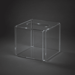 Acryluso Square Tissue Box Clear