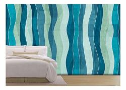 WALL26 - Vector - Abstract Wave Seamless Pattern With Grunge Effect - Removable Wall Mural Self-adhesive Large Wallpaper - 100X144 Inches