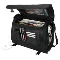 Executive Messenger Bag - 600d And 420d - Barron - New - Black Colour