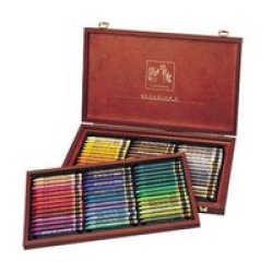 Neocolor II Artists Watercolour Crayons - 84 In A Wooden Box