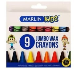 Jumbo Wax Crayons 9'S