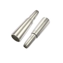 Xlr Male - 1 4 Male Silver Chassis Adaptor - X2