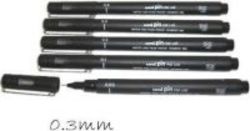 PIN-03-200 Drawing Pen 0.3MM Black Box Of 12
