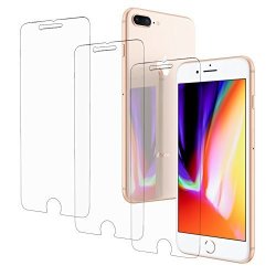 Iphone 8 Plus Screen Protector Iphone 7 Plus Screen Protector Premium Glass 3-PCS 0.26MM 9H Surface Hardness HD Explosion-proof Tempered Glasss Anti-shatter Anti-scratch Fingerprint Pr