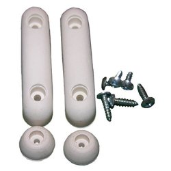 Lasco 02-3241 White Rubber Toilet Seat Replacement Bumpers With Screws