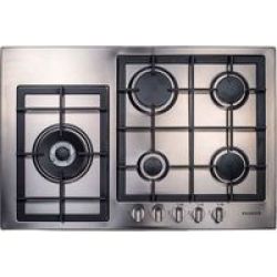 75CM Gas Hob With 5 Gas Burners Incl. Triple Flame Stainless Steel