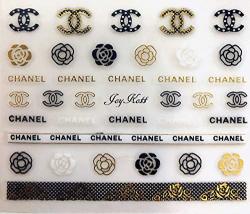 Buy JoyKott 3D luxury Brand LV Coco Gucci Nail Art Stickers Online