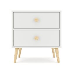 Bam Impression Two Drawer Bedside Table - Folkstone Grey