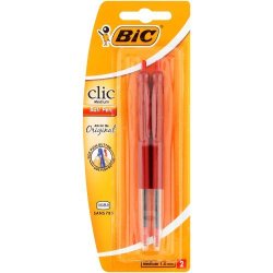 BIC Red Clic Medium Pen 3 + 2 Free