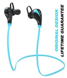 Bluetooth Headphones Totu Wireless Stereo Earbuds Sweatproof Running Headset In-ear Sports Headphones With Microphone - Blue