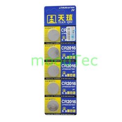 5 X Lithium Cr2016 Coin Cell 3v Batteries In Stock