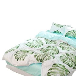 Deals On Bhusb Green Palm Tree Bedding Tropical Duvet Cover Set