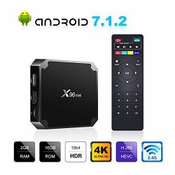 Android 7.1.2 Tv Box X96 MINI Android Tv Box - 2GB RAM+16GB Rom Amlogic S905W Quad-core CORTEX-A53 With Wifi 2.4GHZ H.265 4K HD