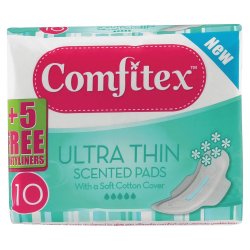 Comfitex Cottn Ultra Pads 10'S - Scented