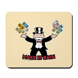 Cafepress Monopoly Make It Rain Non-slip Rubber Mousepad Gaming Mouse Pad