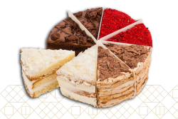 4 Cake Variety Pack: Mozart Chocolate Nostalgia Vanilla Dream Red Velvet - Medium