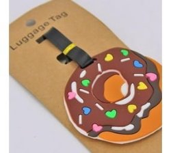 Individual Sweet Luggage Travel Tag - Chocolate Donut