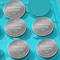 Panasonic 5 New CR2025 Ecr 2025 Batteries 3V EXP.2024