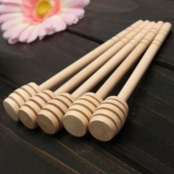 Long Handle Wooden Honey Dipper Stirring Stick Mixing Spoon Kitchen Stirrer