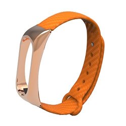 HP95 Tm New Fashion Tpe Wristband Business Style Strap Bracelet For Xiaomi Mi Band 2 Orange