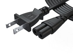 Pwr Tv Power Cord 12FT Cable For Samsung LG Tcl Sony: 2 Prong Ac Wall Plug 2-SLOT LED Lcd Insignia Sharp Toshiba Jvc Hisense