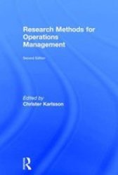 Research Methods For Operations Management Hardcover 2ND New Edition