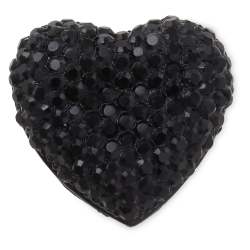 Black Spiky Heart Jibbitz - Multi Osfa