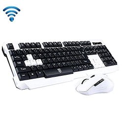 Ergonomic Design Comfortable to Grip for Desktop/Laptop 2.4GHz Wireless Multimedia Gaming Keyboard Mouse Combo Set Tangxi Gaming Keyboard and Mouse 