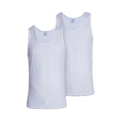 Jockey Underwear 2 Pack Men Athletic Vest 100% Cotton Breathable - White