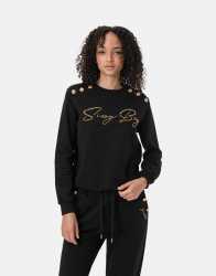 Sissy Boy Reglan Gold Detail Sweatshirt - XL Black