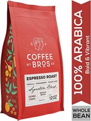 Coffee Bros. Espresso Coffee Beans Whole Bean Coffee 100% Arabica Coffee Beans Gourmet Coffee Vibrant & Smooth 12OZ