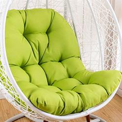 HANGING Oa&wa Basket Chair Cushions Large Seat Cushion Waterproof Egg Hammock Swing Chair Pads Soft Chair Back Solid Color Color : Green Size