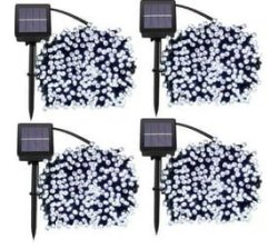 Solac Solar Power Fairy Lights For Garden & Outdoor Decor WHITEX4