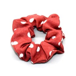 Hair Scrunchies Pink Spotted