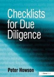 Checklists For Due Diligence Hardcover