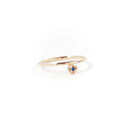 Sapphire Dot Ring In Yellow Gold - XL