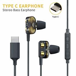 Ctxtker USB C-type Headphones For Earbuds USB C High-fidelity Stereo Digital Headphones With Microphone Ergonomic Comfort Bass Noise Canceling Headphones Compatible With Google Pixel
