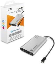 Vantec Thunderbolt 3 To Dual HDMI 2.0 4K 60HZ Adapter - Silver