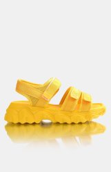 Tomtom Ladies Velcro Strap Sandals - Mustard - Mustard UK 5