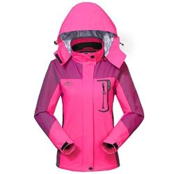 Waterproof Ski Jacket Rain Coats For Women -givbro Outdoor Hooded Softshell Camping Hiking Mountaineer Travel Windproof Jackets