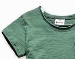 2-10 Years Cotton Fiber Short Sleeve T-shirt Boys - Green 6