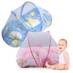 Portable Baby Mosquito Net Bed - Pink