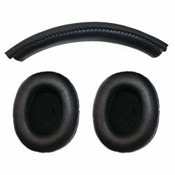 Grmeislemc Replacement Earpads Sponge Faux Leather Cushion Headband Beams For Turtle Beach Force XO7 Recon 50 Black