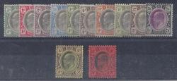 Transvaal 1902 Kevii Set Of 12 To 10S Fine Mint