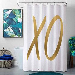 Starsart Shower Curtains Under 10 Xo Love Affection Happy Joyful Good Friendship Romance Sign Letters Artistic Design Gold And White W36 X L72 Bat