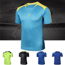 Summer Breathable Quick Dry Men's Sport T-shirt Printed Short Sleeves Running Tops Free Shipping