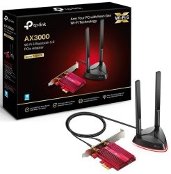 TP-link AX3000 Wi-fi 6 Bluetooth 5.0 PCI Express Adapter With High Gain Antennas